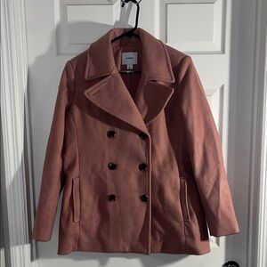 Old Navy Women's Double-Breasted Pea Coat in Rose